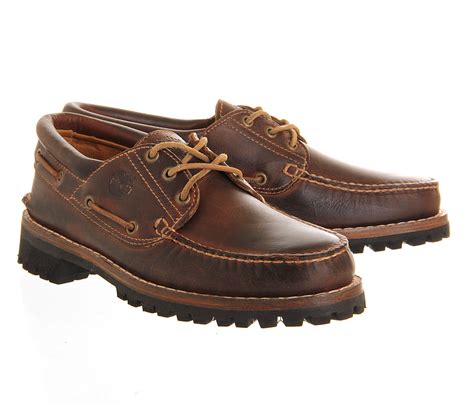 Timberland Heritage 3 Eye Boat Shoe in Brown for Men | Lyst