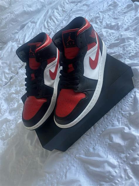 Nike jordan 1 white black red | Grailed