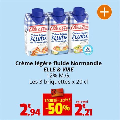 Promo Crème légère fluide Normandie ELLE VIRE chez Coccinelle Supermarché