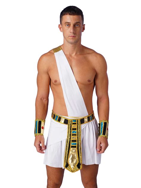 Yizyif Mens Halloween Ancient Greek God Gladiator Role Play Costume One