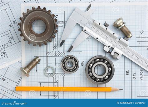 Technical drawing stock photo. Image of ideas, measurement - 133553028