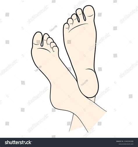 Line Drawing Of The Left And Right Foot Soles Royalty Free Stock