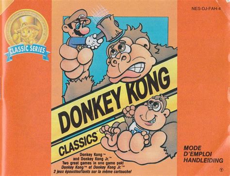 Donkey Kong Classics (1988) NES box cover art - MobyGames