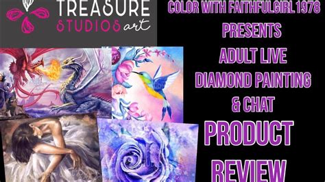 Diamond Paint And Chat Treasure Studios Art Product Review Youtube