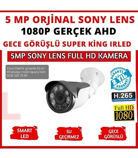 5 MP SONY LENS 6 ATOM LED GÜNDÜZ 200 METRE GECE 40 METRE KARE GÖRÜŞ