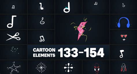 Cartoon Elements 133-154 in 2D Assets - UE Marketplace