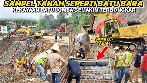 Sampel Tanah Seperti Batu Bara Pengeboran Hari Ke Batu Jomba