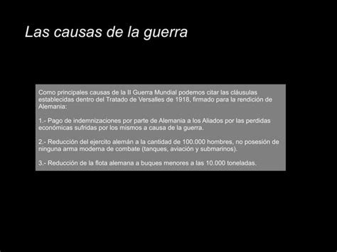 La Segunda Guerra Mundial Causas Y Demás Ppt