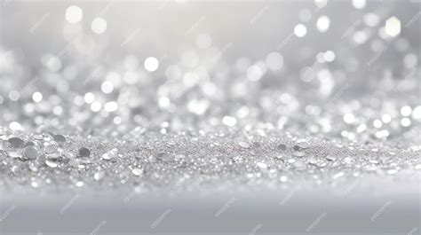 Premium AI Image | Silver glitter on a white background