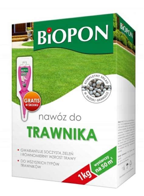 Biopon nawóz do trawnika granulat 1kg 1046 Cena Opinie Nawozy