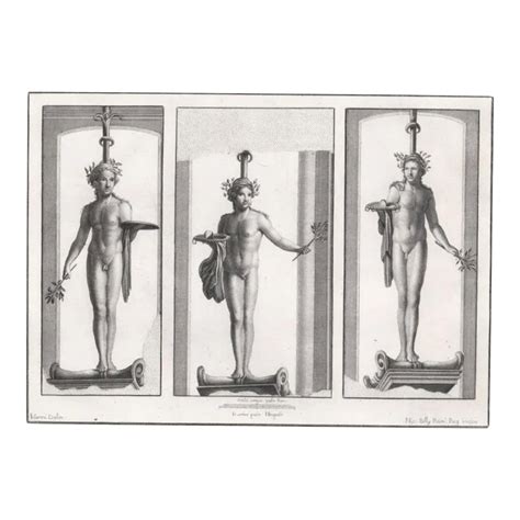 Th Century Male Nude Classical Engraving Chairish