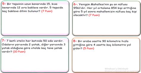 S N F Matematik Arpma Lemi Problemleri Meb Ders