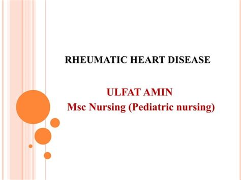 Rheumatic Heart Disease Guide Ppt