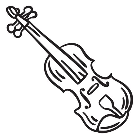 Diseño Png Y Svg De Trazo De Violín De Violín De Música Folclórica Para Camisetas