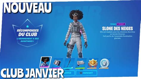 NOUVEAU CLUB DE JANVIER SLONE DES NEIGES SUR FORTNITE Snow Stealth