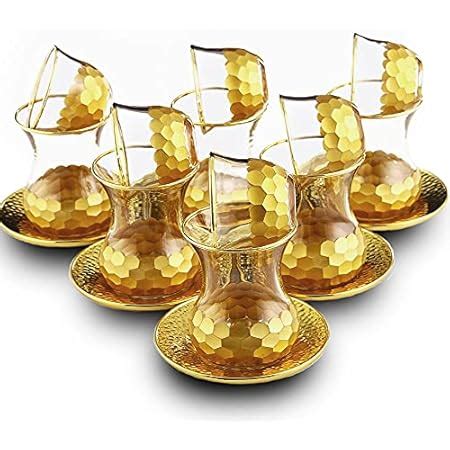 Amazon Vintage Turkish Tea Glasses Cups Set Of And Saucers With