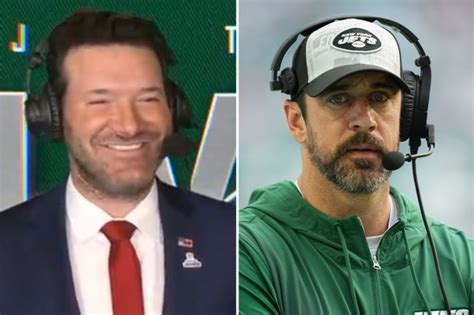 Tony Romo Laughs Off Aaron Rodgers Question From Jim Nantz During Live