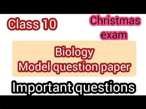 Class Biology Christmas Exam Question Paper Kerala Syallabus Th