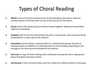 Choral Reading PPT