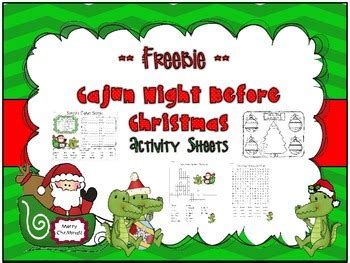 Cajun Night Before Christmas *** Freebie *** by Dawn Melvin | TpT