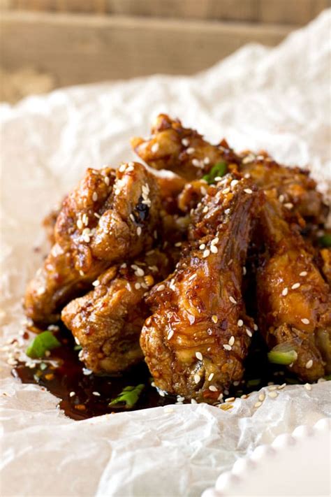 Oven Baked Sweet And Spicy Asian Chicken Wings Lemon Blossoms