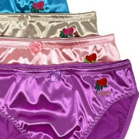 Lot Women Plain Bikini Rose Love Satin Panty Underwear S M L Xl X X X Ebay