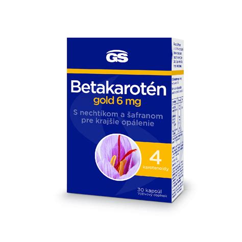 GS Betakarotén Gold 6 mg, 30 kapsúl | GSKlub.sk