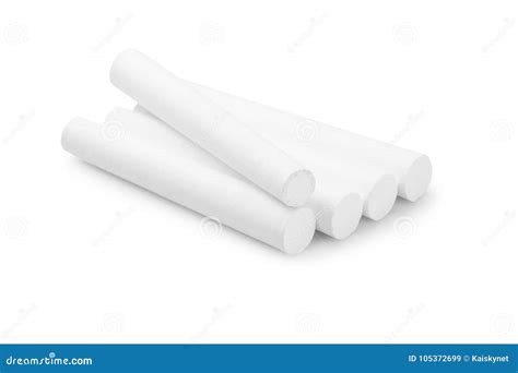 White Chalk Isolated On A White Background Stock Image Image Of