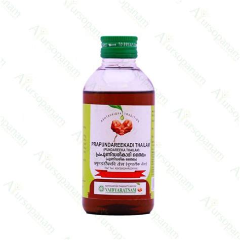 Prapundareekadi Thailam 200 Ml By Vaidyaratnam Ayur Plan