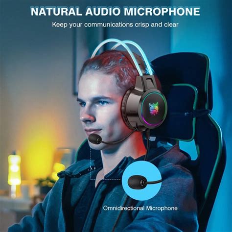 Auriculares Para Juegos Onikuma Con Luz Rgb Micr Fono Flexible De