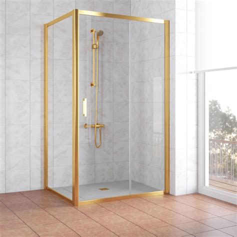 Душевой уголок Vegas Glass ZP+ZPV 110*90 09 01 профиль золото, стекло ...
