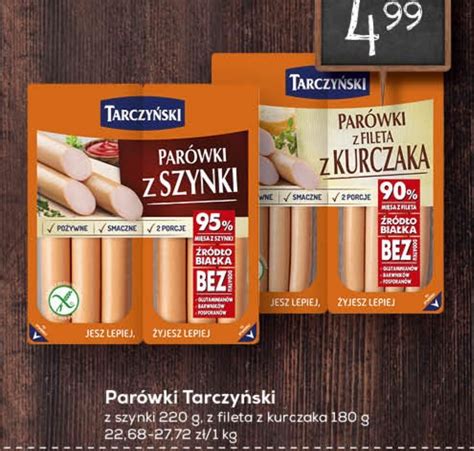 Archiwum Tarczyński Parówki z szynki 220 g 2 x 110 g Lewiatan 22