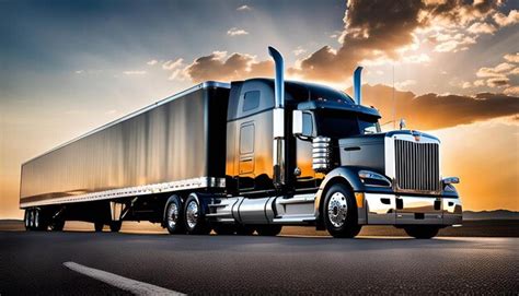 premium semi truck  wheeler  trailer attached isolated isolated