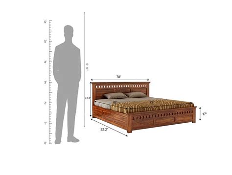 Sheesham Wood Armania King Size Bed With Box Storage