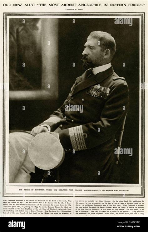 king ferdinand   romania stock photo alamy