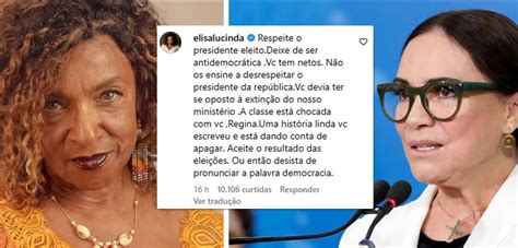 Regina Duarte Diz Que Faixa De Lula é Falsa E Toma Invertida De Atriz