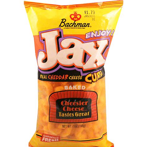 Bachman Jax Real Cheddar Cheese Puffed Curls Snacks Chips And Dips