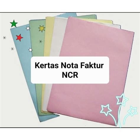 Jual Kertas Nota Faktur NCR Warna Warni Ukuran Folio Shopee Indonesia