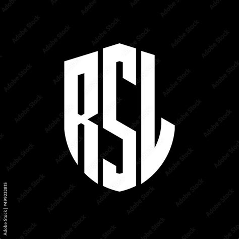 RSL letter logo design. RSL modern letter logo with black background. RSL creative letter logo ...