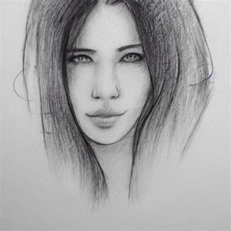 Protrait Of Women Pencil Sketch Cartoon 3d Water Color Arthub Ai