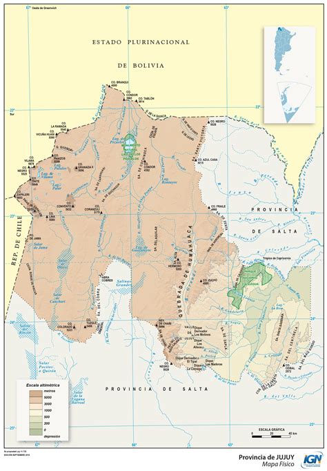 Jujuy - Physical map of the Province of Jujuy, Argentina | Gifex