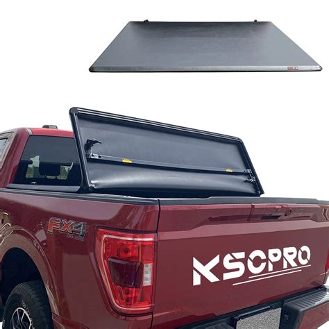 KSCPRO Soft Tri Fold Truck Bed Tonneau Pickup Cover For 2004 2023 Ford