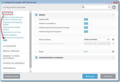 KB3755 Sistema de prevención de intrusiones basadas en el Host HIPS