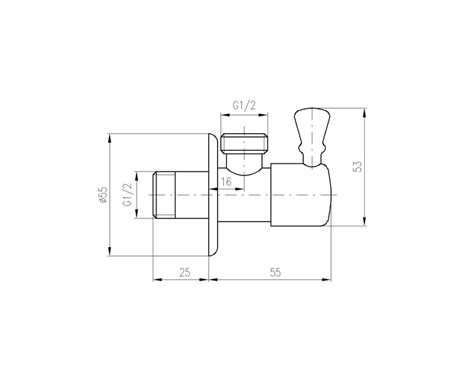 Angle valve with ceramic headwork 1/2''-1/2'' Bronze