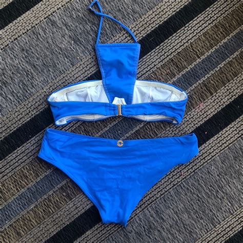 Ondademar Blue Bikini Set With Gold River Xs Gem