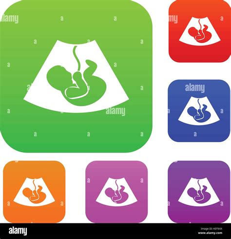 Ultrasound fetus set collection Stock Vector Image & Art - Alamy