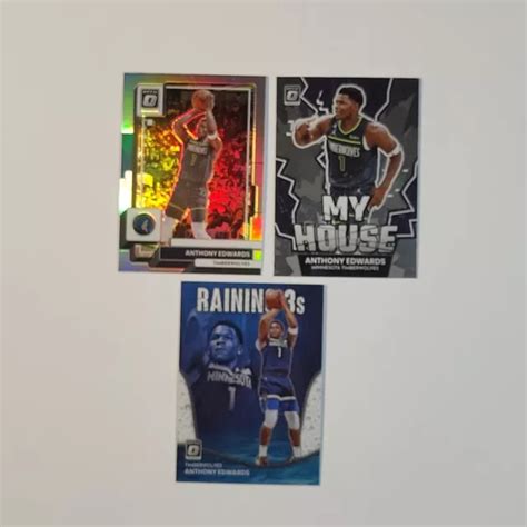 2022 23 PANINI OPTIQUE Anthony Edwards Argent Holo Prizm Ma Maison