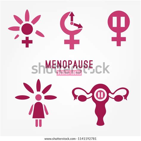 Menopause Vector Icons Set Editable Illustration Stock Vector Royalty