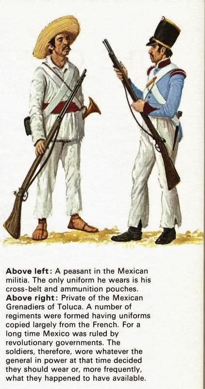 A Peasant Of The Mexican Militia And A Mexican Grenadier Mexican