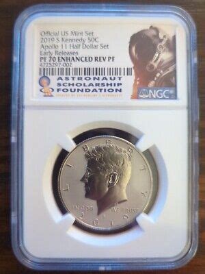 2019 S 50C Kennedy Half Dollar PF 70 Enhanced Reverse Proof NGC Apollo